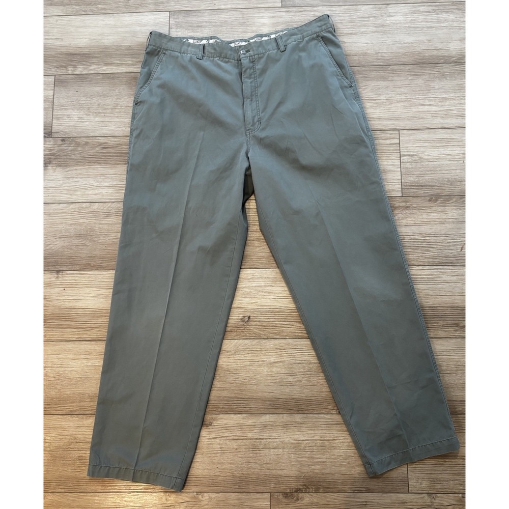 Luau Men's Flat Front 100% Cotton Pants Lightweight Beach Island Vacation‎ S 40
